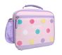 Mackenzie Pink Polka Dots Chenille Lunch Boxes