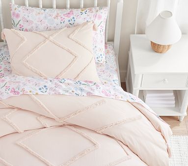 Housse De Couette Twin Pottery Barn – Enfant – Carreaux Bleus – 100% Coton