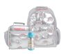 Mackenzie Puffer Metallic Silver Rainbows Backpack &amp; Lunch Bundle, Set of 3