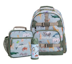 Mackenzie Brendan Safari Animals Backpack & Lunch Bundle, Set of 3