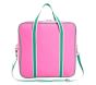 Mackenzie Solid Pink With Green Trim Tennis Bag