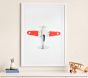 Leslee Mitchell Red &amp; Grey Plane Framed Art