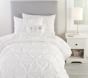 Ruched Rosette Organic Duvet Cover &amp; Shams