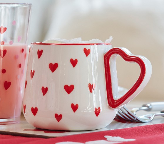 Love Bug Ceramic Hearts Kids Mug | Pottery Barn Kids