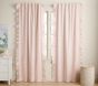 Blush Pleated Ruffle Blackout Curtain