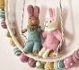 Felted Easter Bunny On Swing Wreath