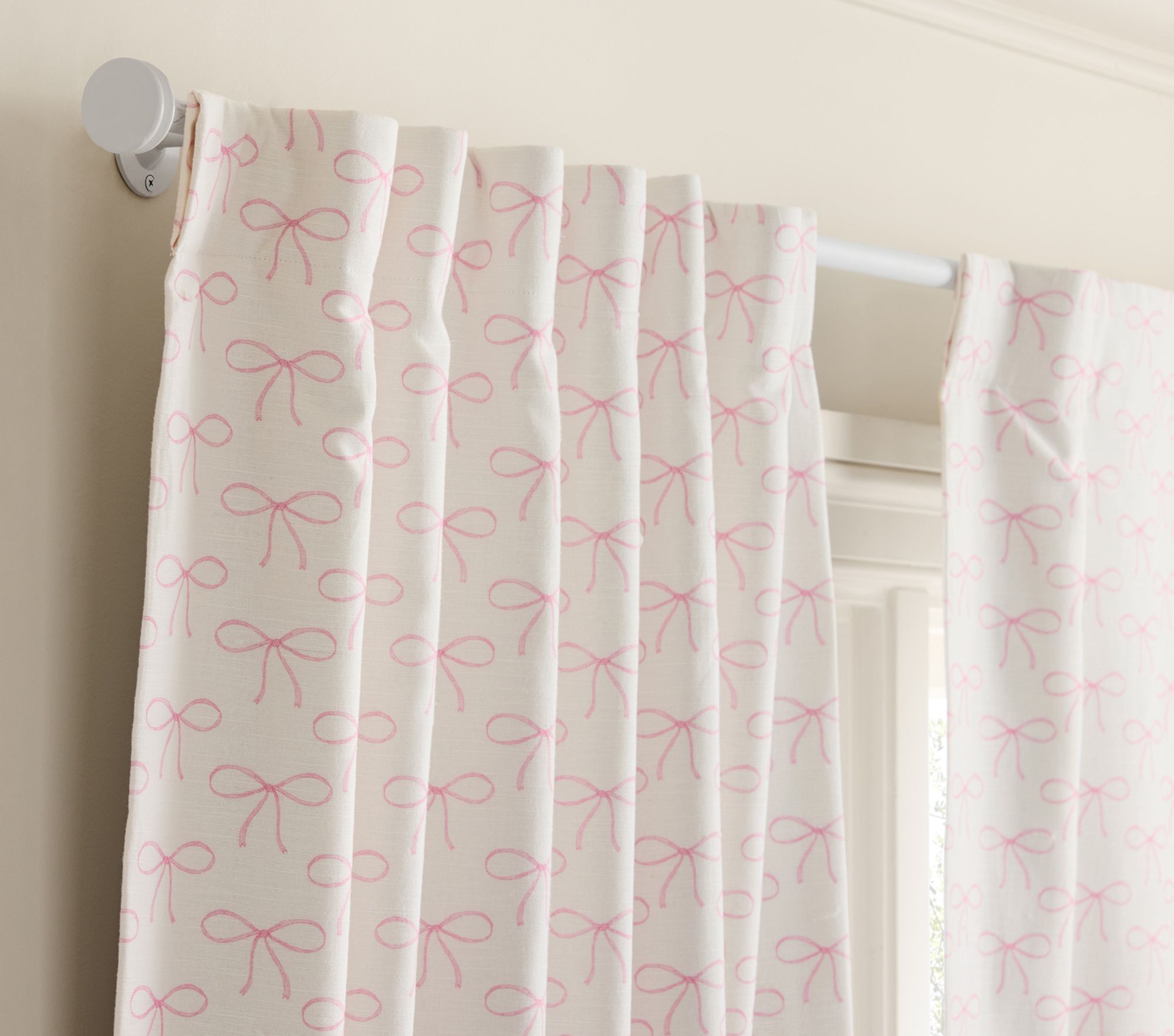 Evelyn Printed Bow Blackout Curtain