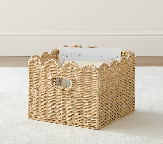 MNSRUU Floral Peacock Collapsible Storage Basket – Waterproof Canvas Organizer With PU Handles