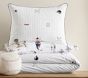 Embroidered Baseball Stripe Duvet Bedding Set