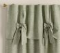 Open Box: Evelyn Linen-Blend Bow Valance Blackout Curtain, 44"W x 96"L - Sage
