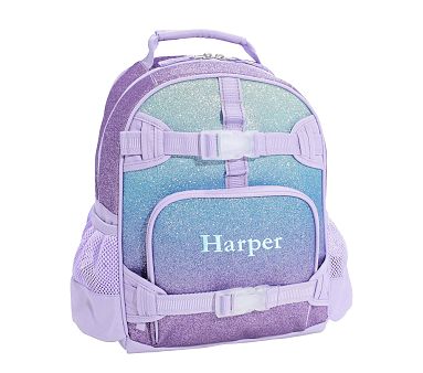 Mackenzie Lavender/Aqua Ombre Sparkle Glitter Backpacks