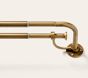 Open Box: Double Room Darkening Rod, 48-88 Inch, Antique Brass