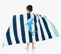 Rugby Stripe Shark Kid Beach Towel UPF 50+