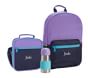 Lavender Navy Aqua Astor Backpack &amp; Lunch Bundle, Set Of 3