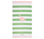 Rugby Stripe Flamingo Kid Beach Towel UPF 50+