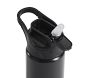 Mackenzie Solid Black Water Bottle