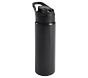 Mackenzie Solid Black Water Bottle