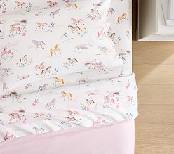 Floral Horse Organic Sheet Set
