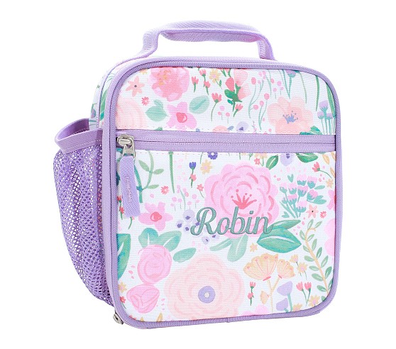 Mackenzie Lavender Floral Blooms Lunch Boxes | Pottery Barn Kids