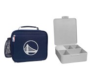 Mackenzie Navy Solid NBA Personalized Lunch & Bento Bundle, Set of 2