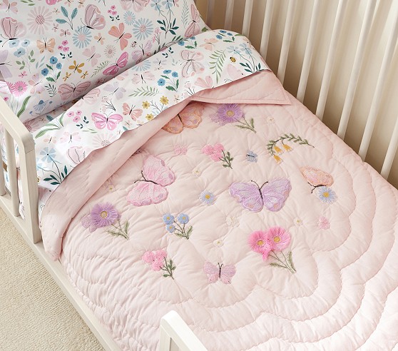 Wildflower Butterfly Quilt & Shams | Pottery Barn Kids