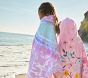 Tie-Dye Heart Kid Beach Hooded Towel UPF 50+