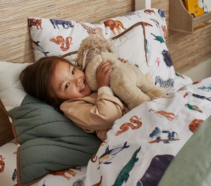 Brendan Animals Organic Sheet Set & Pillowcases | Pottery Barn Kids