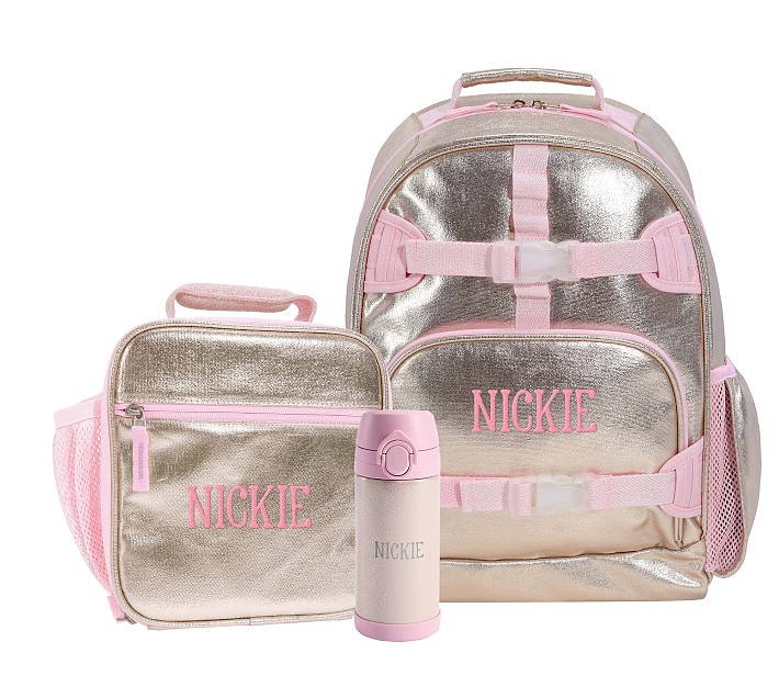 Metallic Gold Backpack & Lunch Bundle | Pottery Barn Kids display picture 1