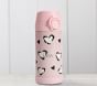 Mackenzie Pink Cheetah Hearts Glow-in-the-Dark Water Bottle