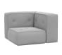 Open Box: Piped Cushy Corner - Everyday Velvet Light Grey