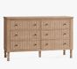 Open Box: Catalina Beadboard 6-Drawer Dresser (56"W x 19"D) - Seadrift, Oil Rubbed Bronze
