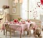 Valentine's Ticking Stripe Tablecloth