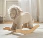 Taupe Lion Plush Nursery Rocker