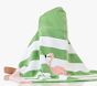 Rugby Stripe Flamingo Beach Hooded Towel UPF 50+