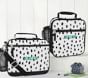 Mackenzie Black &amp; White Brushstroke Dot Lunch Boxes