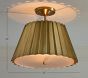 Chris Loves Julia Metal Pleated Semi Flush Mount (16")