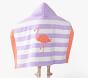 Flamingo Stripe Beach Hooded Towel UPF 50+
