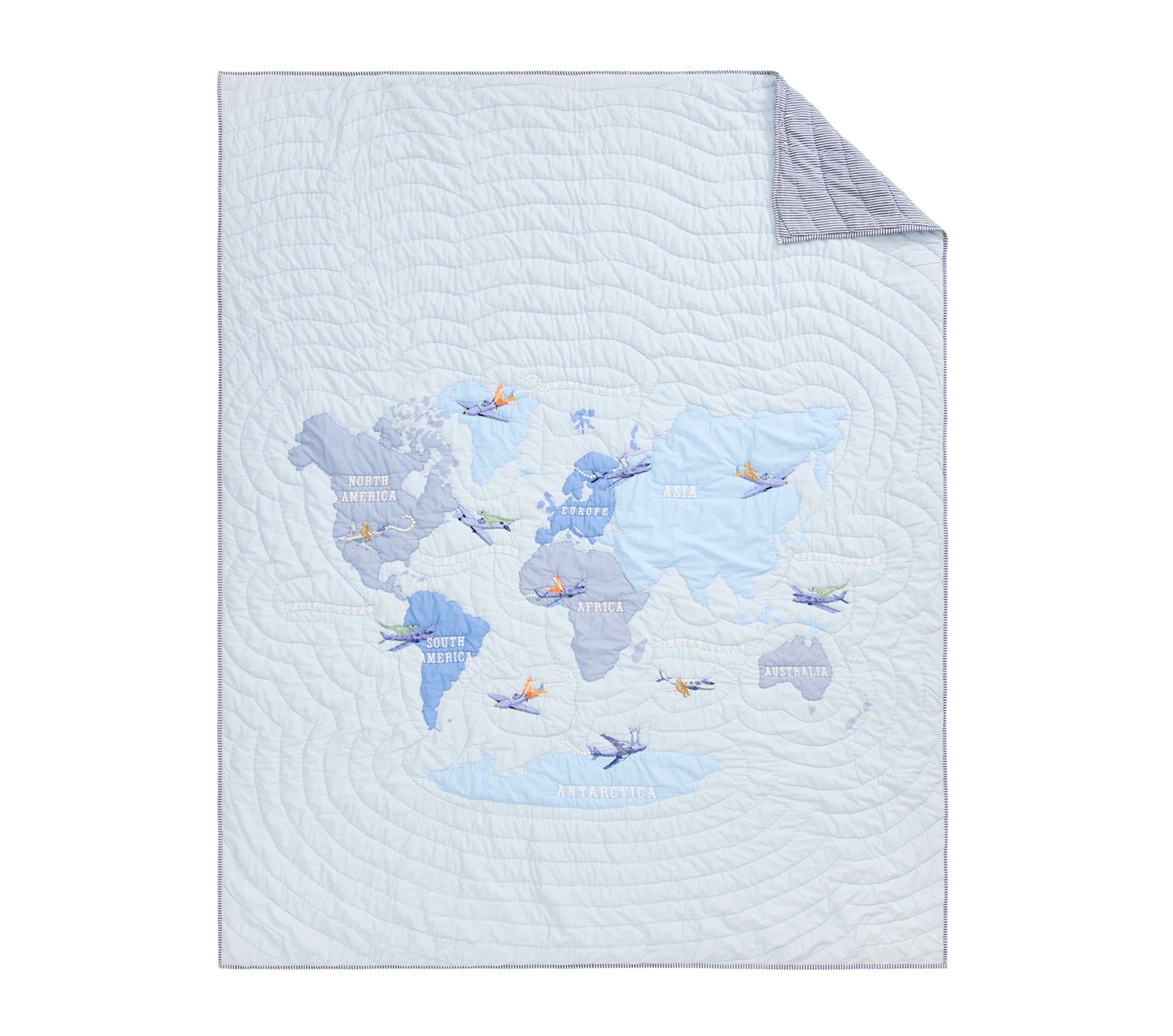 Airplane Map Quilt & Shams