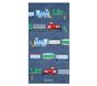Train Reversible Kid Beach Towel UPF 50+