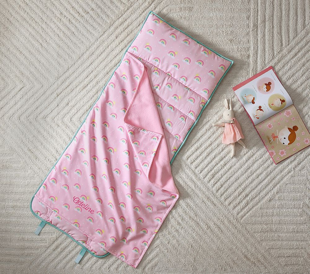 Pink Naps Mackenzie Pink Rainbows Nap Mat | Pottery Barn Kids