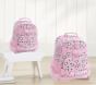 Mackenzie Pink Cheetah Hearts Glow Glitter Backpacks