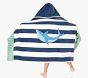 Rugby Stripe Shark Beach Hooded Towel UPF 50+