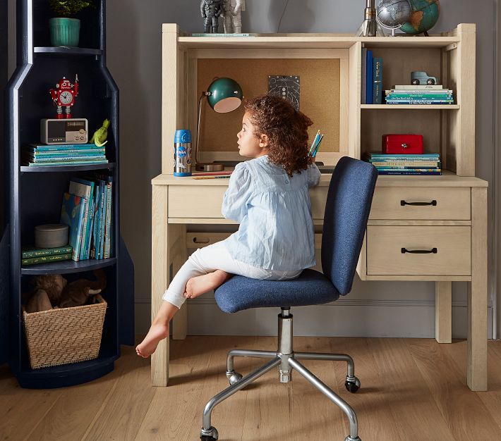 Square Upholstered 4-Leg Desk Chair | Pottery Barn Kids