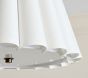 White Linen Fluted Semi Flush Mount (17")