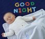 Good Night Sweater Knit Appliqué Baby Blanket