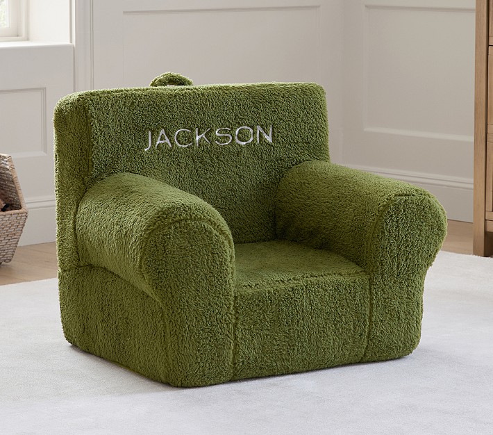 Anywhere Chair®, Army Green Cozy Sherpa | Pottery Barn Kids