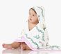Stripe Floral Baby Beach Hooded Towel UPF 50+