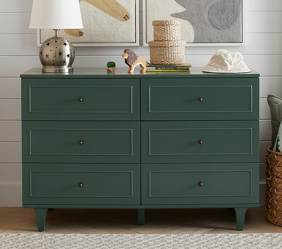 Dawson Extra-Wide Nursery Dresser & Topper Set, Hunter Green