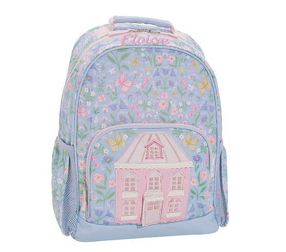 Blue Damask Floral Backpack | Pottery Barn Kids