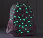 Mackenzie Pink Cheetah Hearts Glow Glitter Backpacks
